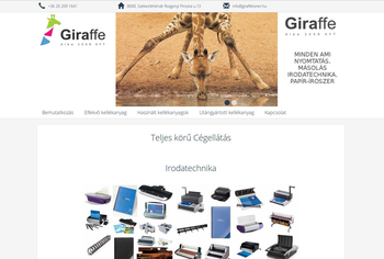 Giraffe Alba Kft. honlapja