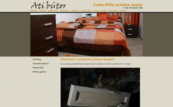 Csaba Attila asztalosmester honlapja