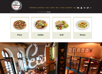 Pizza Eataliano pizzériák ételrendelő honlapja